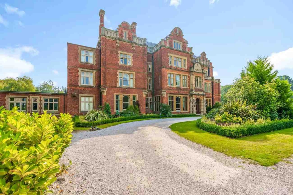 Rosewood Hall front facade - large group rental with hot tub UK